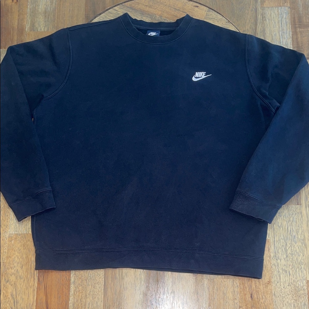 Nike Black Crewneck Sweatshirt with White Swoosh